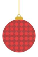 Minimalist style Christmas bauble ornament decoration. Perfect for banner, flyer, label, postcard, sale, sticker, card. Isolated hand drawn illustration. vector