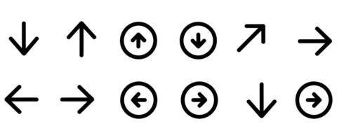 Set Arrow direction icon, Lock and unlock icon design circle template vector