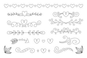 Set of elegant decorative elements vector