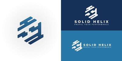 The dynamic SH monogram logo is designed for sportswear and active lifestyle brands, perfectly embodying qualities of speed, high performance, and modern energy to appeal to today's active consumers. vector
