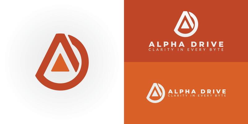 Modern AD logo for a tech and software company. It represents advancement and digital data, featuring clean lines and a dynamic form that symbolizes innovation and precision.