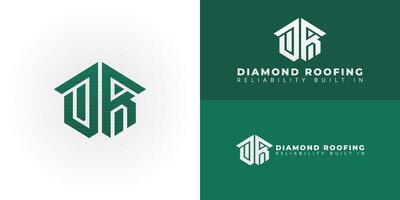 The geometric DR logo symbolizes durable construction and dependable home services. Modern, professional, and designed to endure. vector