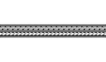Wide to the side kakao armband hawaiian tattoo design traditional ethnic ornament art pattern vector