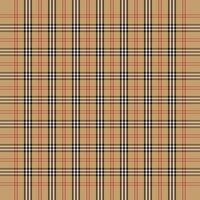 Beige plaid pattern with black and red lines vector