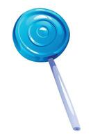 Blue round lollipop on a stick, a sweet and vibrant confectionery treat for any occasion. cartoon illustration vector