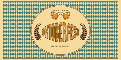 Oktoberfest beer festival banner design vector
