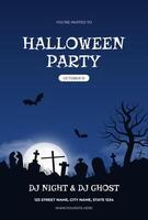 Halloween party invitation with Dj Night vector