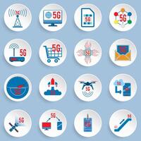 5G technology icons and symbols vector