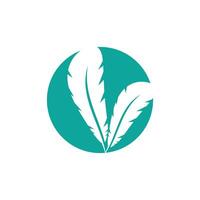 Stylized Feathers logo vector