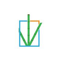 Whit Sugarcane logo and symbol design vector