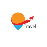Location travel logo stylized symbol vector