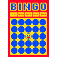 Blank Bingo Template for Custom Numbers png