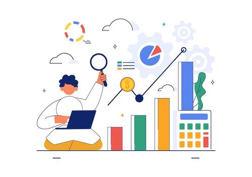 Flat Style of World Statistics Day Highlighting Data for Social and Economic Policies vector