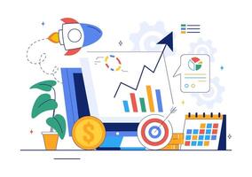 Statistical Analysis and Policy Formulation Art for World Statistics Day vector