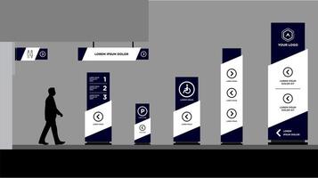 Tower A set of outdoor and indoor signs for advertising vector