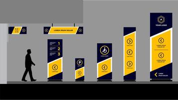 Tower Modern Signage System Design vector