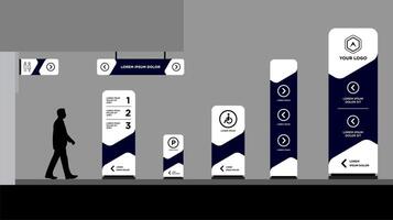 Tower Business signage for direction and navigation in commercial spaces vector