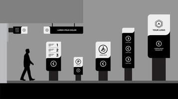 tower Set of signage vector