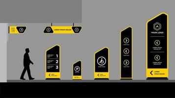 Tower Advertisement billboards set vector