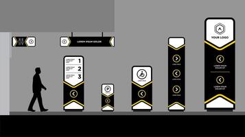 Tower Information Kiosk Advertising Display vector
