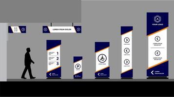 tower Direction signs Exterior and interior vector
