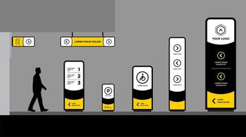 Tower ignage and Wayfinding Designs vector