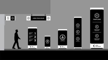 tower Exterior and interior signage vector