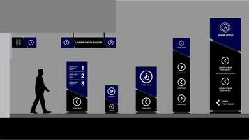 Tower Business Exterior and interior signage vector