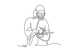 Medical Health care concept. Single line draw design. graphic illustration vector