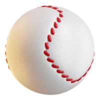 Baseball with red stitching 3d rendered icon png