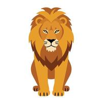 Clean Lion Illustration in Minimal Cartoon Format vector