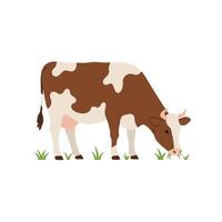 Cute Cow Graphic Featuring Grazing Pose and Udder vector