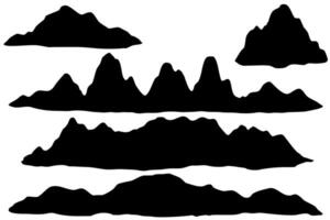 flat mountain collection vector