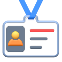 ID or Membership Card 3D Icon png