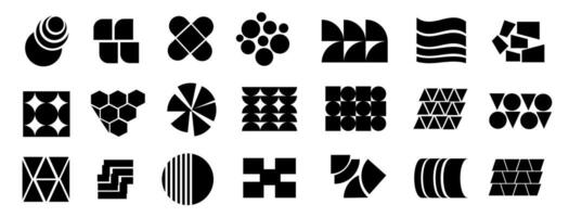 Set of Brutalist shapes illustration vector