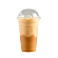 An iced coffee with a lid on top png