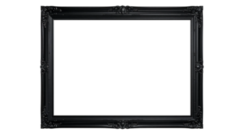A black frame with ornate design on it png