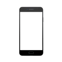 A black smartphone with a black screen on it png
