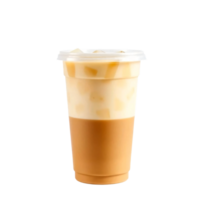 A cup of iced coffee with a lid on it png