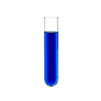 A blue test tube with a man in it png
