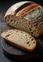 Artisanal Sourdough Bread Loaf with Open Crumb photo