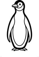 Penguin Outline Illustration vector