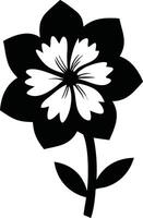 Decorative Flower Silhouette with Petal Pattern vector