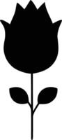 Silhouette of a Rose Flower vector