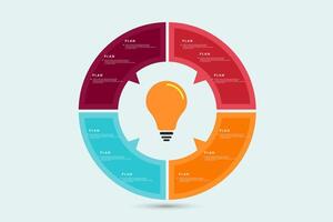 Creative planning process infographic vector