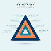 Business plan triangle diagram design vector