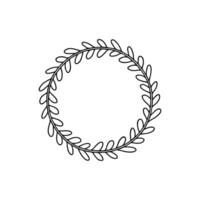 Floral circle wreath crown artwork vector