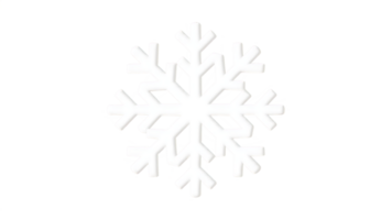 Transparent Snowflake Design Element, A Detailed White Snowflake with Intricate Geometric Patterns on a Transparent Background, Ideal for Winter Holiday Designs and Festive Decorations. png