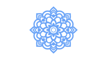 Transparent Blue Mandala , Intricate Light Blue Mandala Design Element with Geometric Patterns on Transparent Background for Digital Projects and Designs png