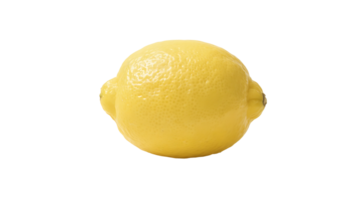 Transparent Lemon , Single Ripe Yellow Lemon Fruit Isolated on Transparent Background, Perfect for Food Design and Culinary Projects png